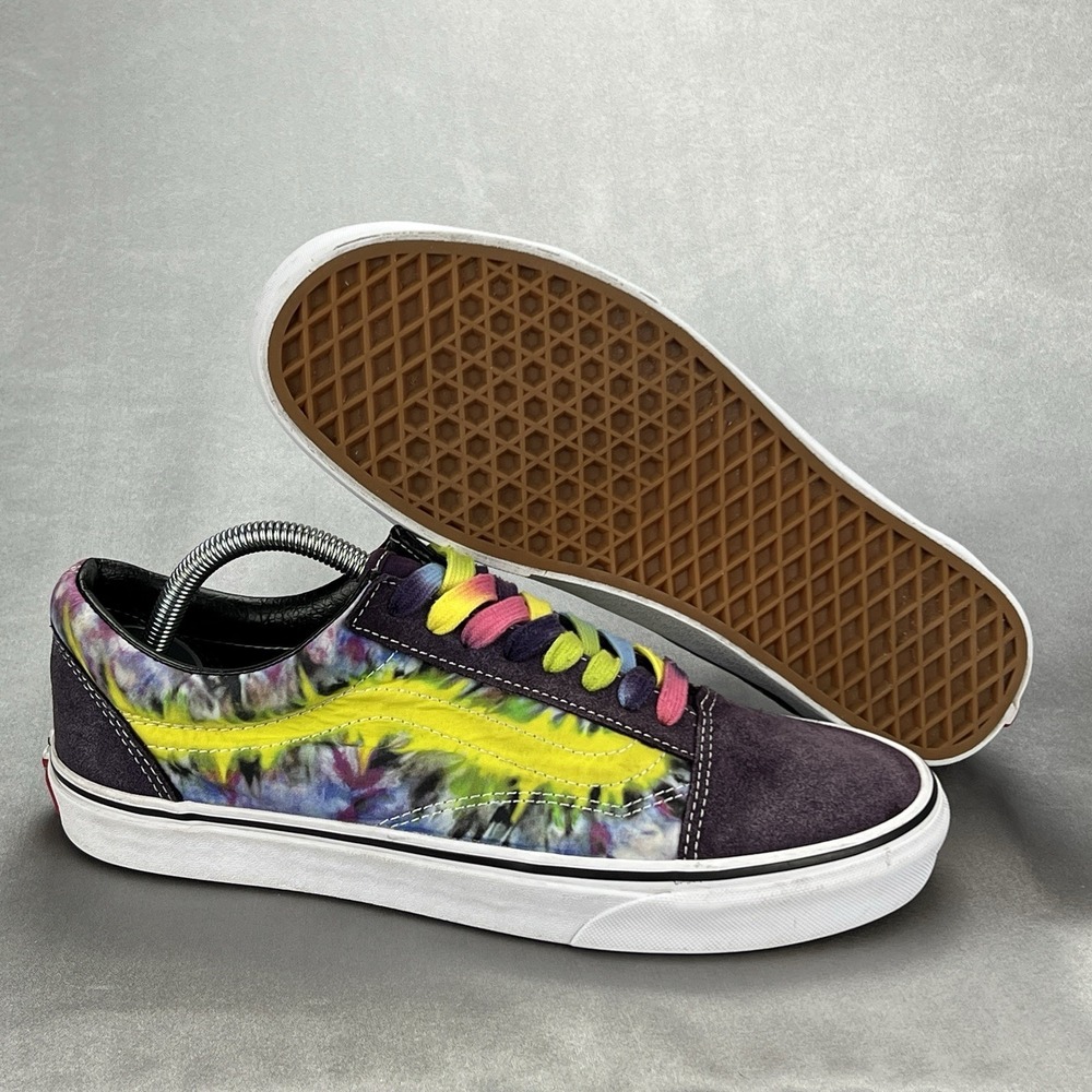 Vans Old Skool Mystic Tie Dye Purple Suede Men Size 9 Women 10.5 Low Top Sneaker